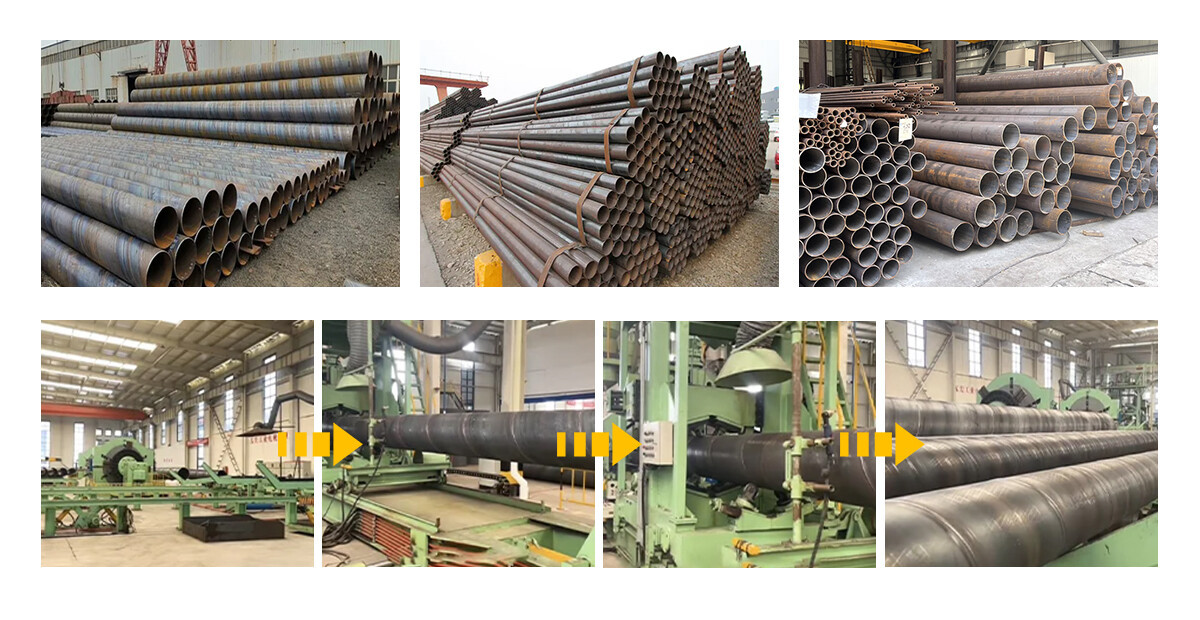 焊接管2 SSAW/SAWH Pipe GB/T9711 Large Diameter Q235B Spiral Welded Carbon Steel Pipe