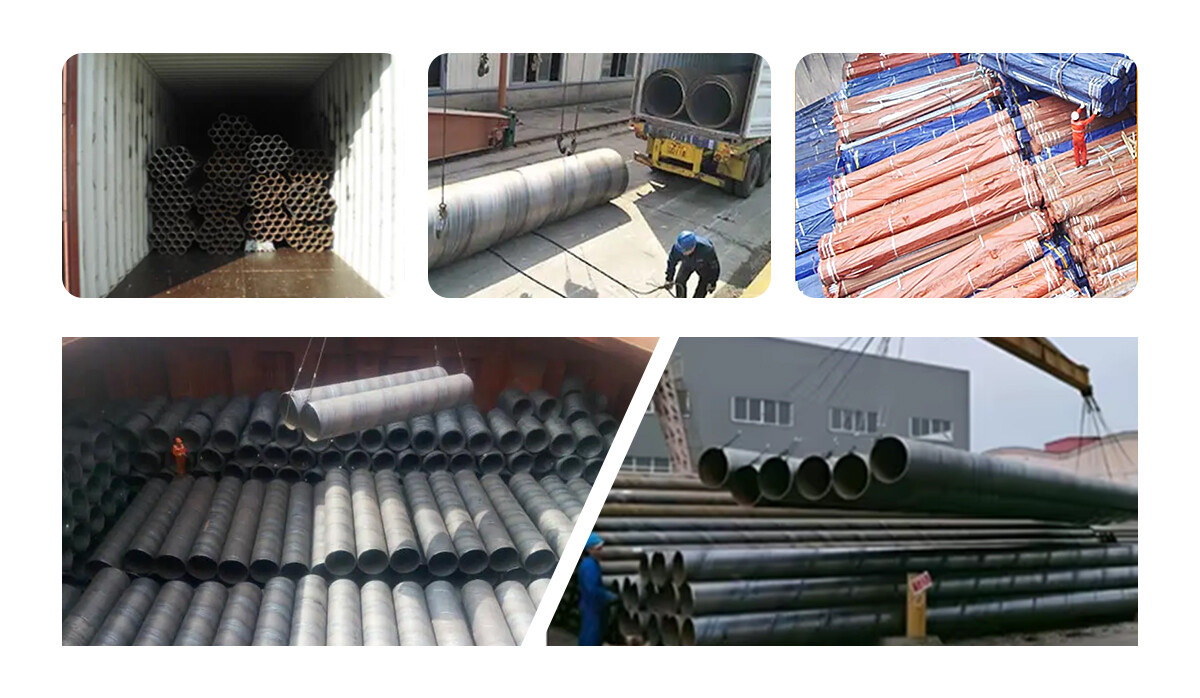 焊接管3 SSAW/SAWH Pipe GB/T9711 Large Diameter Q235B Spiral Welded Carbon Steel Pipe