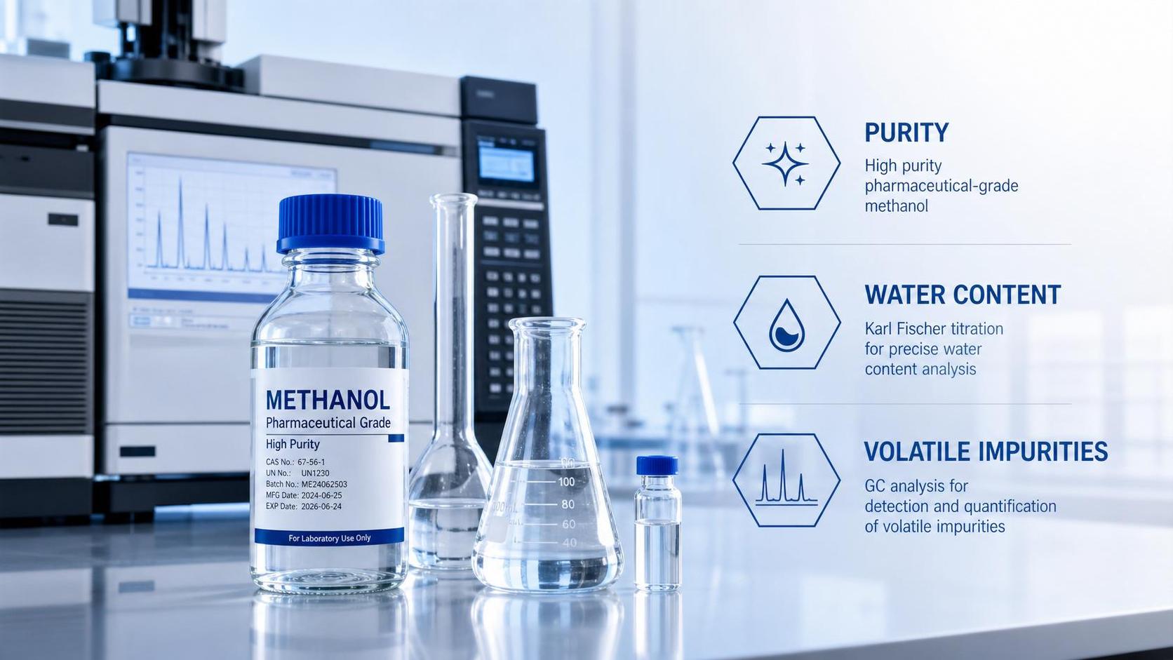 Méthanol pour l’industrie pharmaceutique : spécifications clés de pureté qui affectent la formulation
