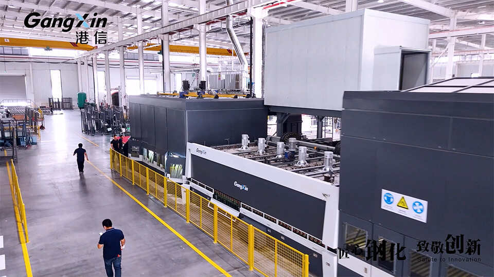 Horno de Templado de Vidrio Plano + Curvado Cóncavo/Convexo Cruzado + Curvado Asimétrico y Longitudinal