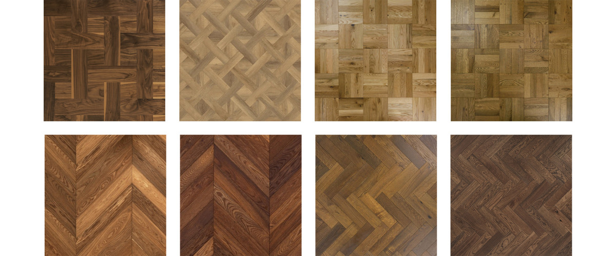 Herringbone Solid Natural Oak Smoked White Oil