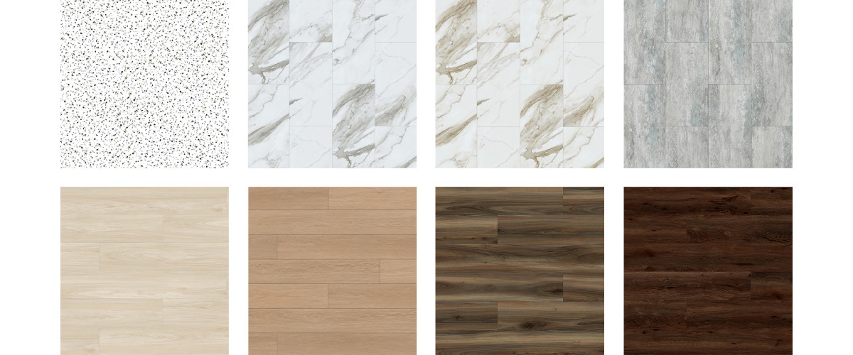 PVC waterproof luxury vinyl tiles