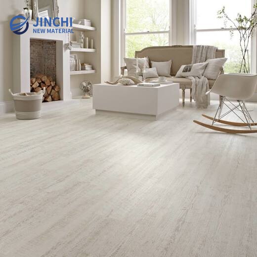 Imitation white lacquered pine flooring