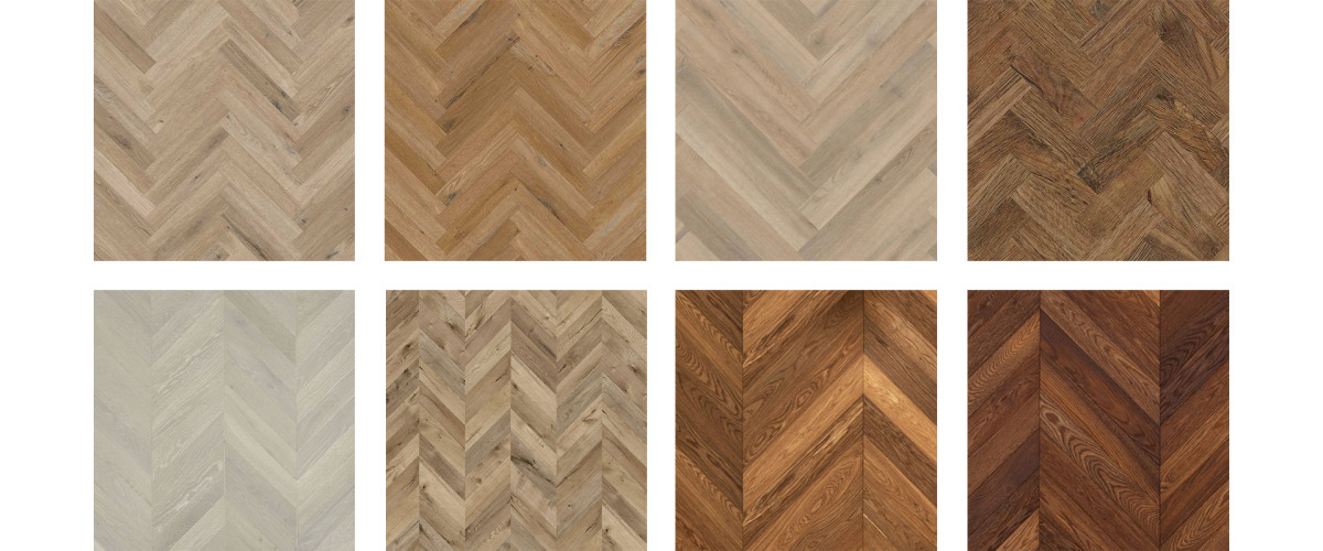 LVT-人字地板图案 Rustic Vintage Herringbone LVT Flooring