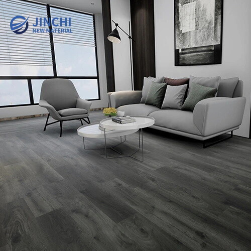 Black-Gray Wood Grain 6mm SPC Flooring