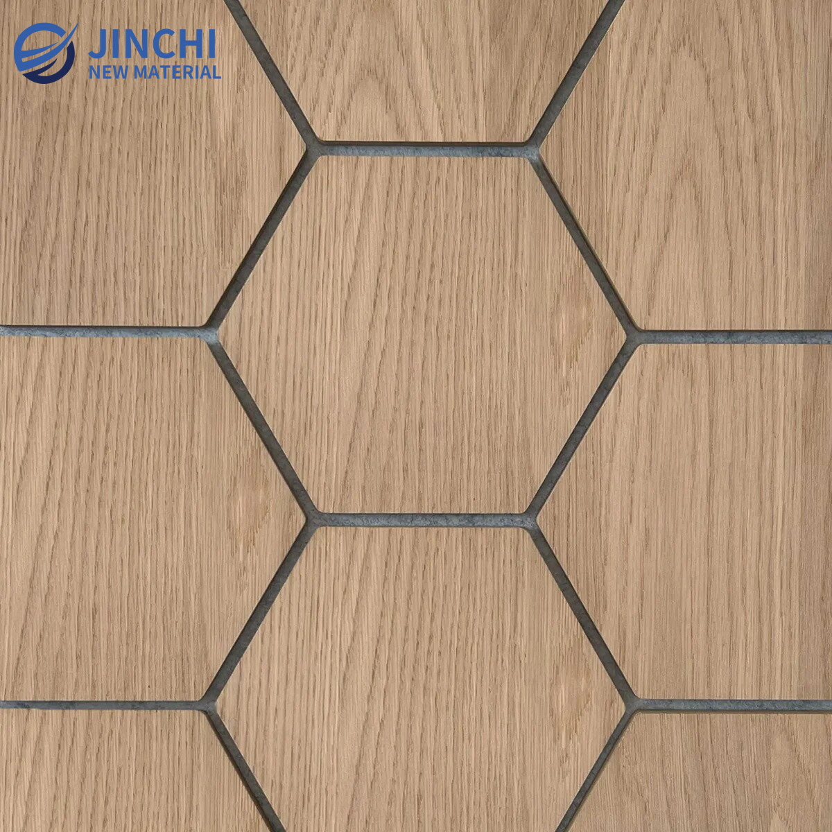 Natural Oak Hexagon Panel with Gray Felt