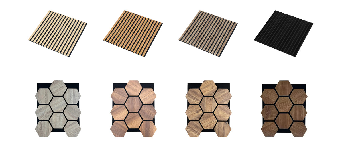 Walnut Hexagonal Soundproofing Panel