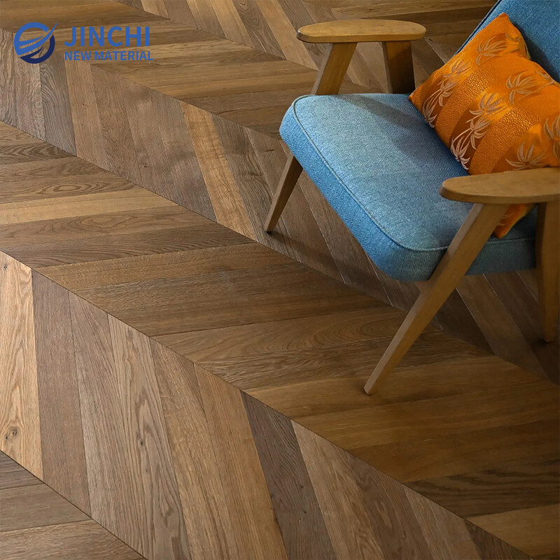 Herringbone Parquet Natural Oak Smoked Oiled