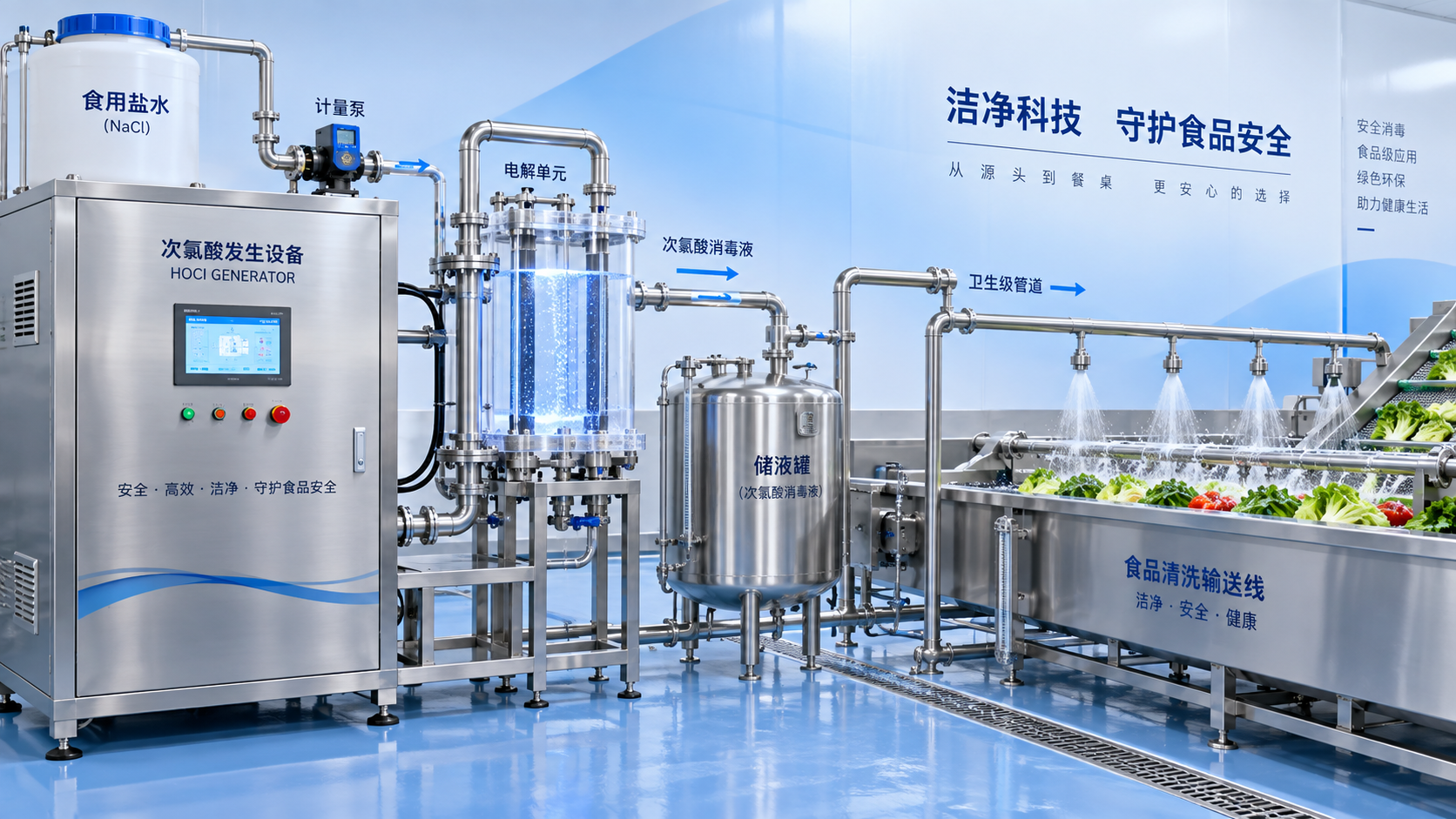 Fundamentos de la máquina de ácido hipocloroso: de la electrólisis al HClO utilizable