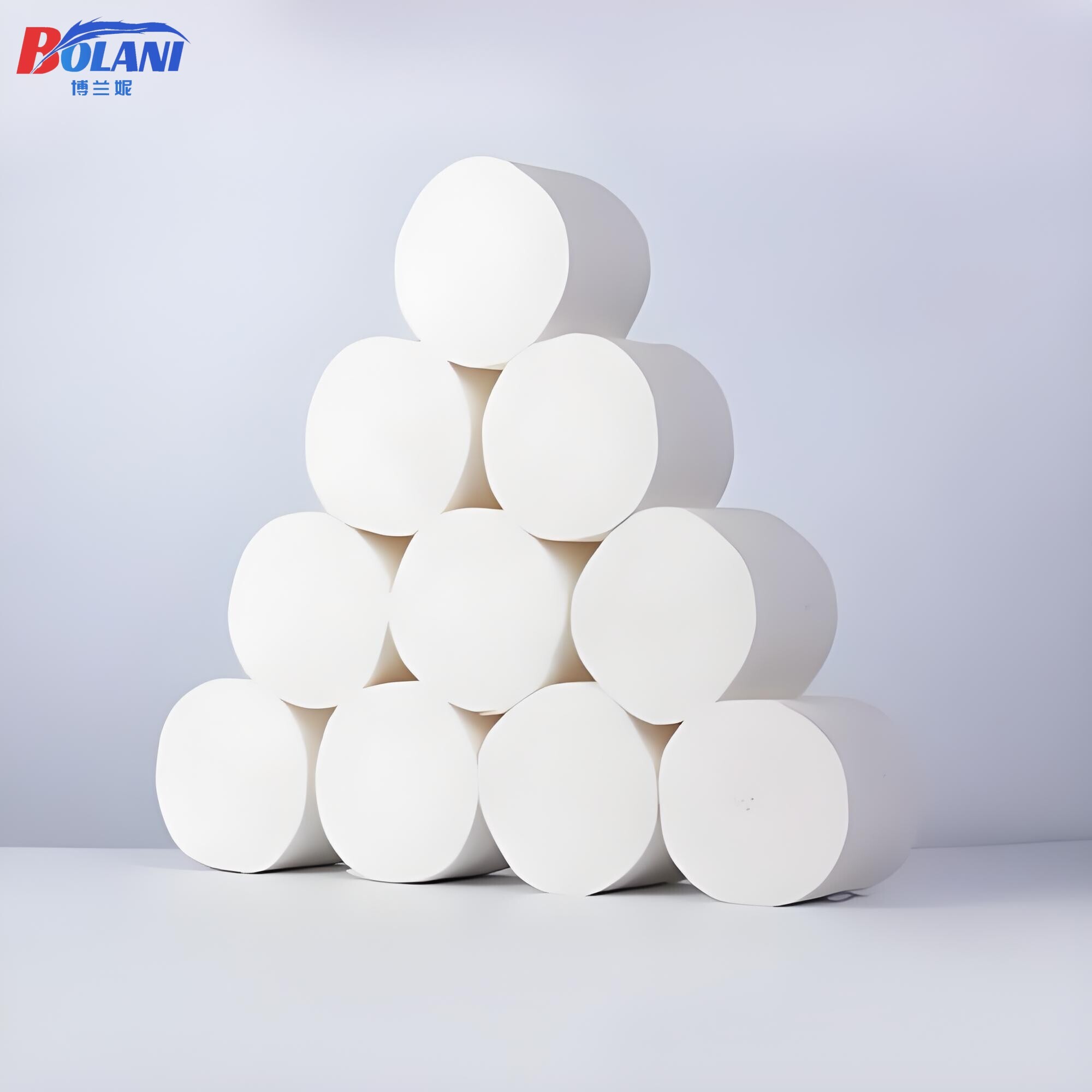 White toilet paper roll