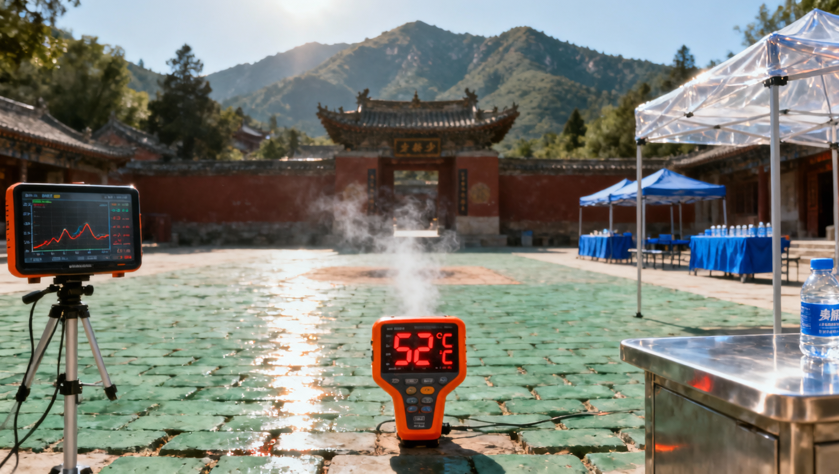 七月带孩子体验少林武术训练，高温天练功场地面温度超50℃这事没人提前说