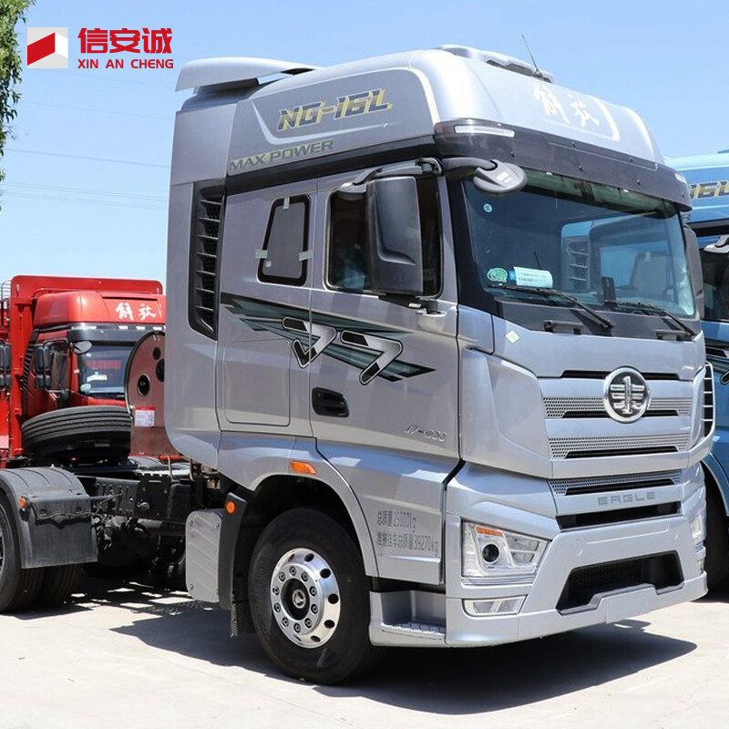 Used Faw J7 heavy truck 600 hp 6X4 LNG automatic gear tractor
