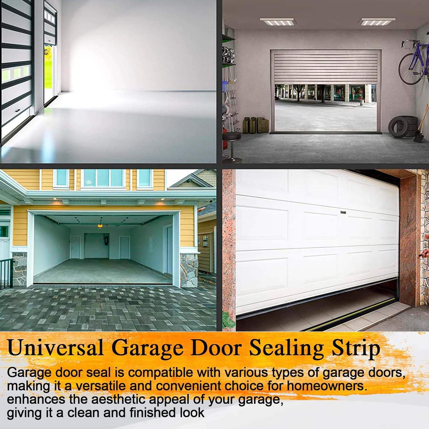 Bottom Weather Stripping Replacement Rubber Waterproof Insect-proof EPDM Garage Door Threshold Seal Strip