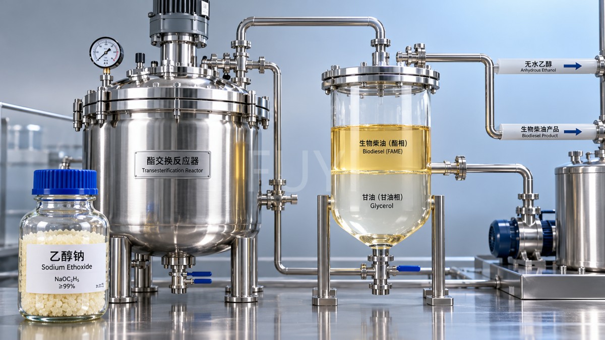 When does sodium ethoxide suit ethanol-based biodiesel production? When does sodium ethoxide suit ethanol-based biodiesel production?