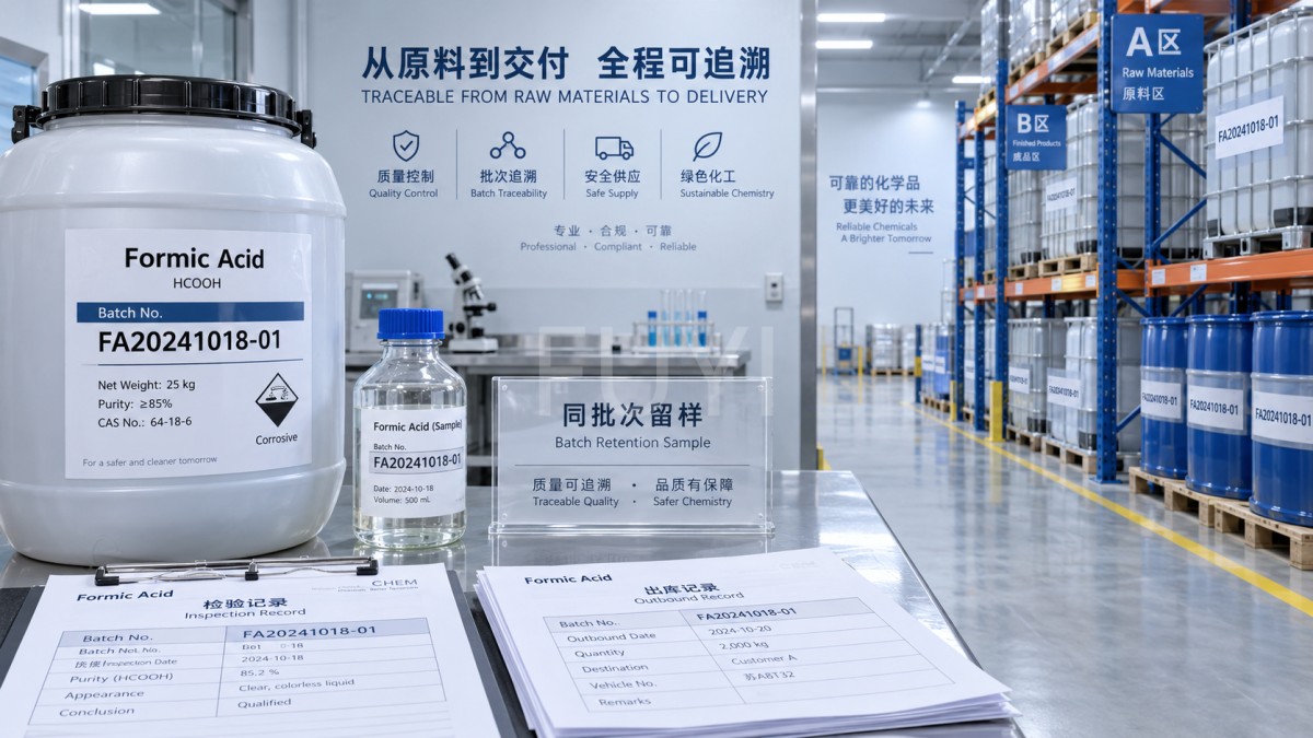 How to verify a formic acid producer's batch traceability How to verify a formic acid producer's batch traceability