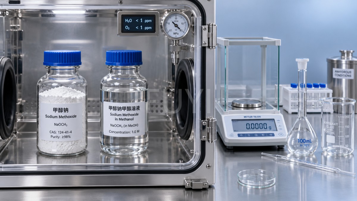 Choosing solid or solution sodium methoxide for laboratory use Choosing solid or solution sodium methoxide for laboratory use