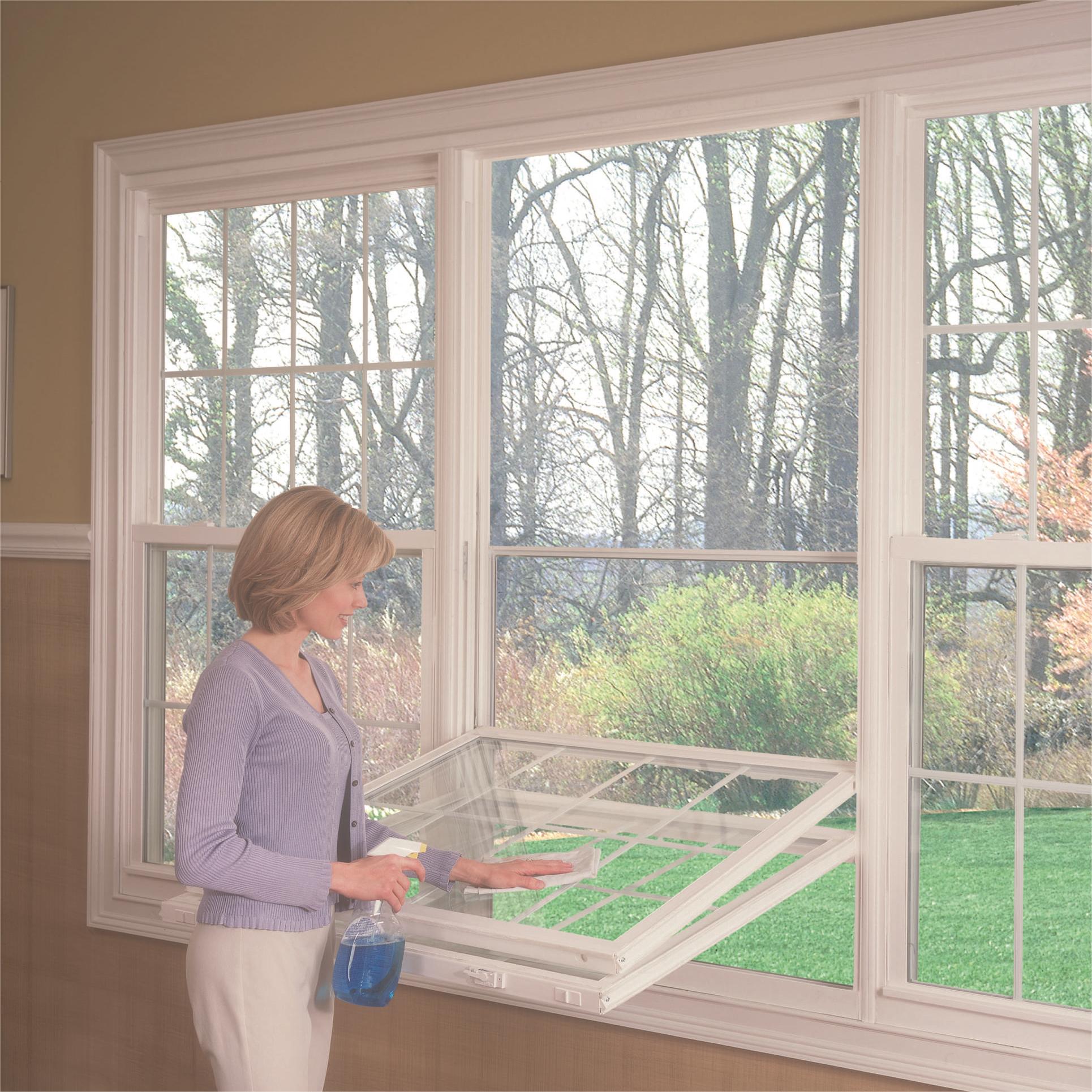UN83 American Style Double Hung Window with Grill Design