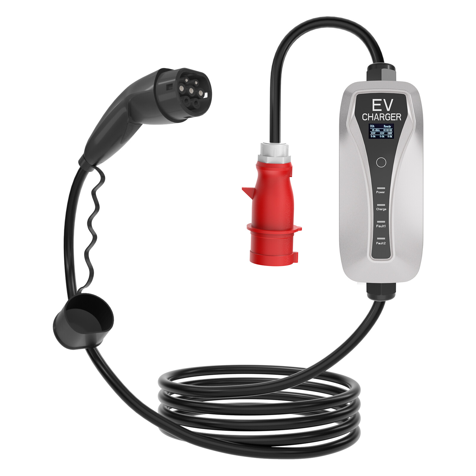 Type 2 22kw 3 phase Portable EV Charger