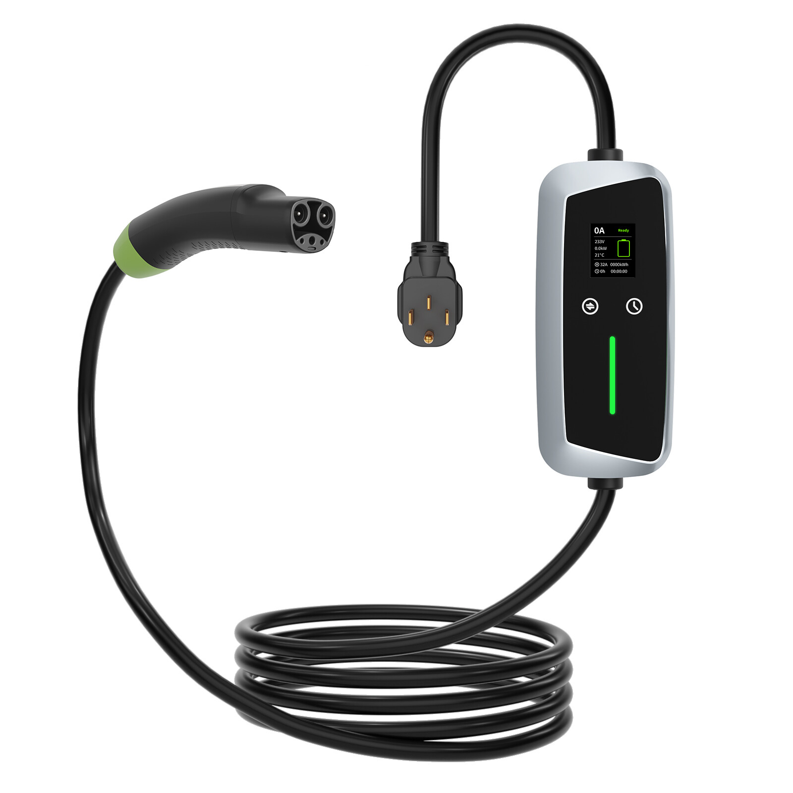 NACS Portable EV Charger 9.6kw with LCD Screen