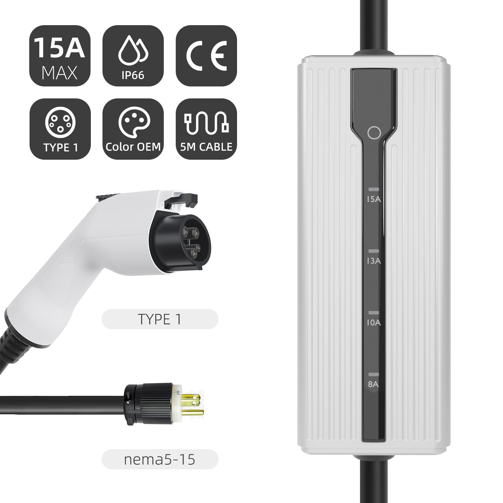 Type 1 Portable EV Charger without Screen - SoapBox
