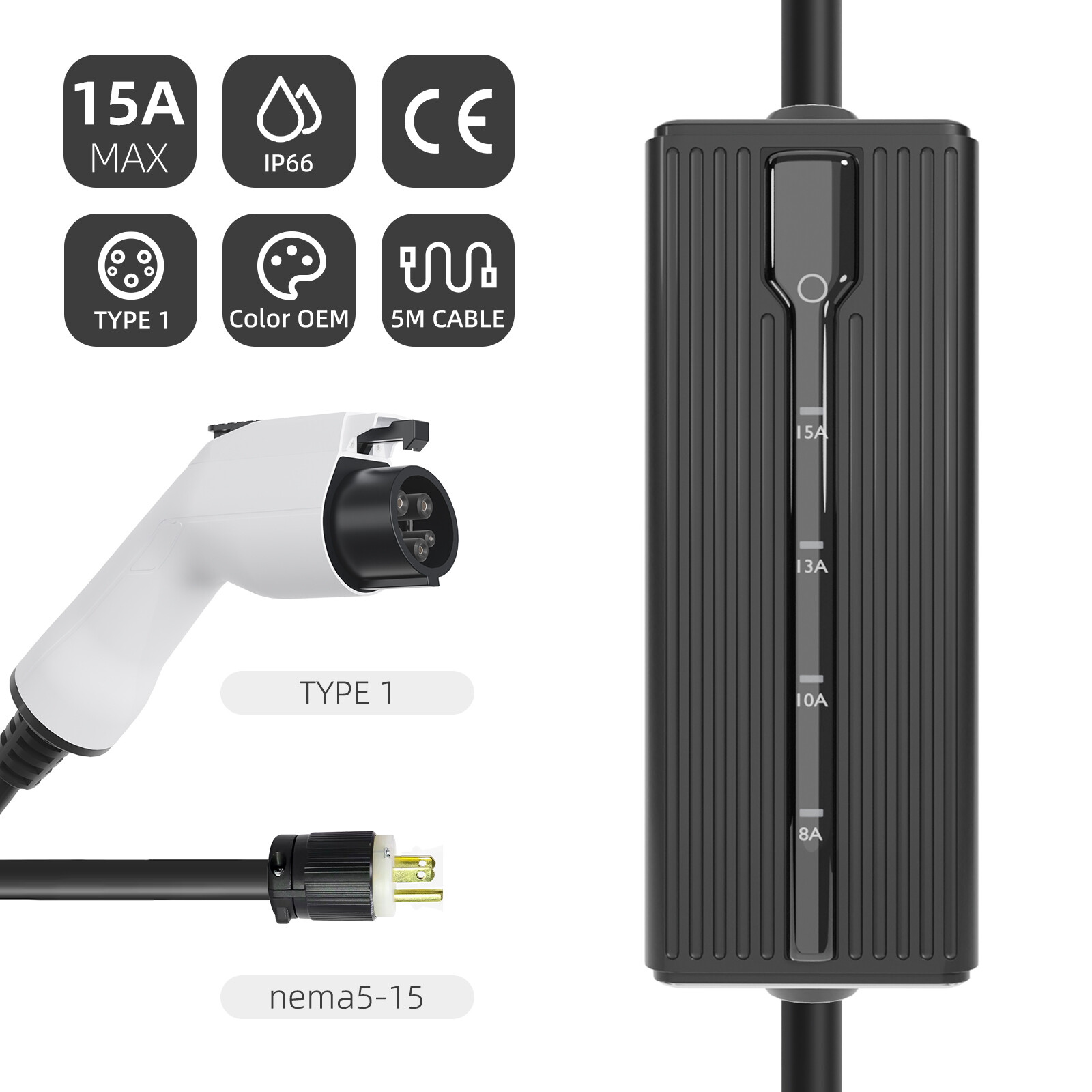 Type 1 Portable EV Charger without Screen - SoapBox