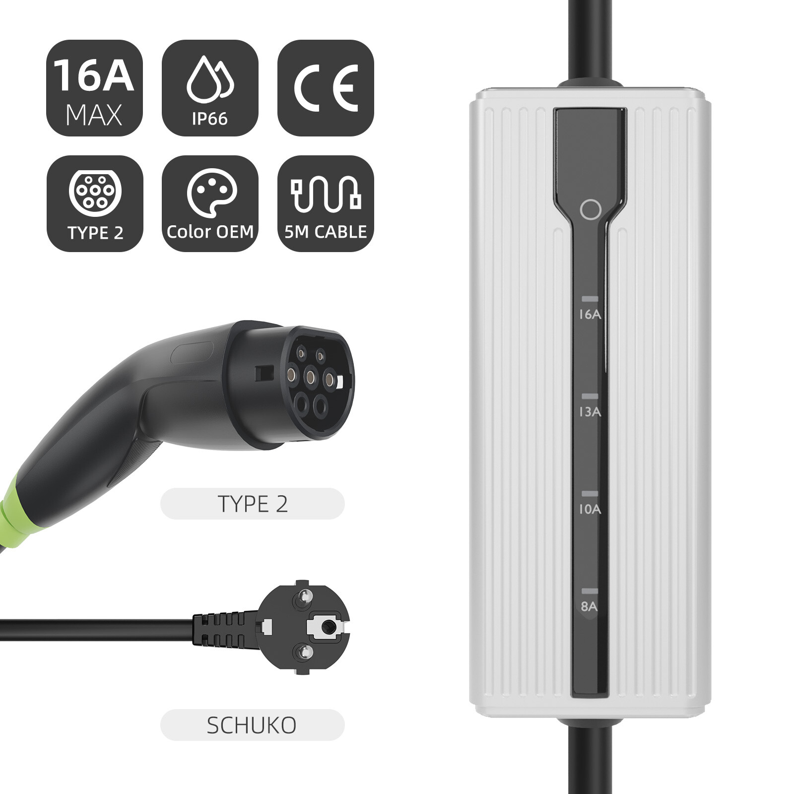 Type 2 Portable EV Charger without Screen - SoapBox