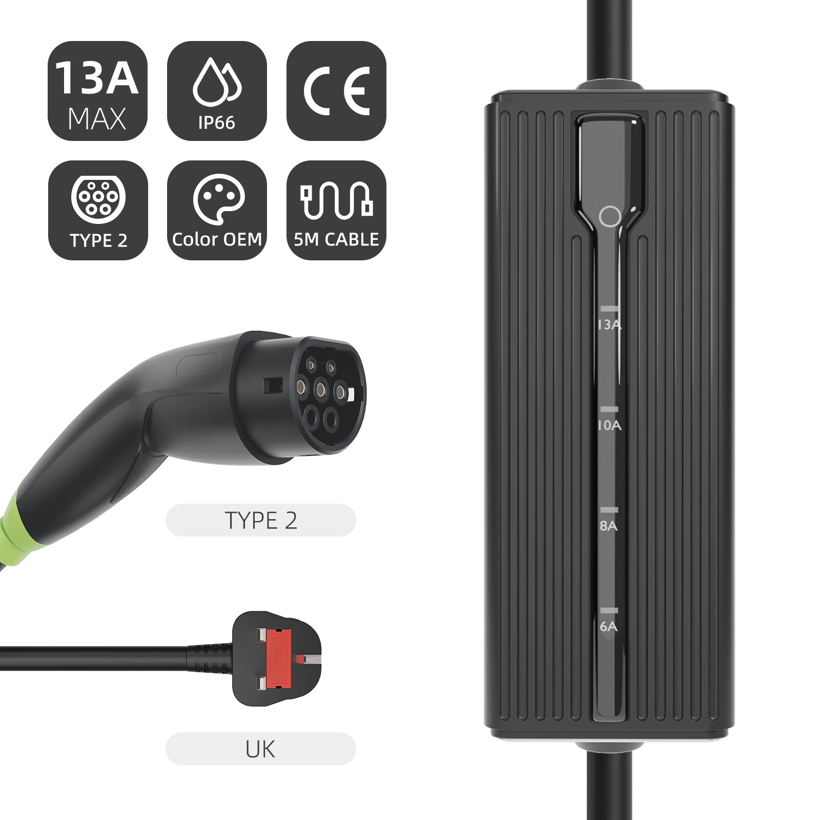 Type 2 Portable EV Charger without Screen - SoapBox