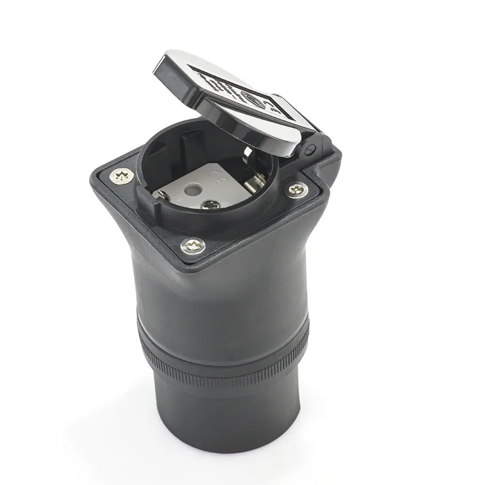 Type 2 to Schuko discharge adapter