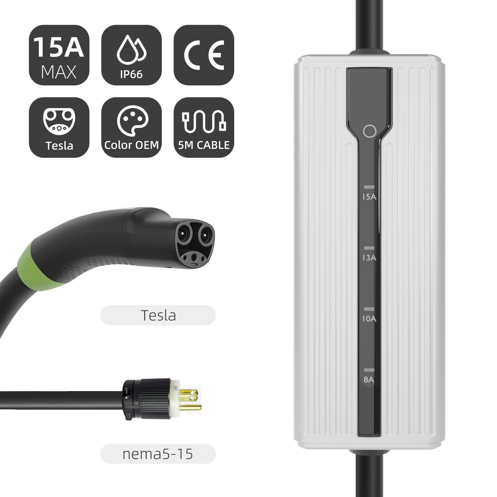 NACS Portable EV Charger 3.7kw - SoapBox