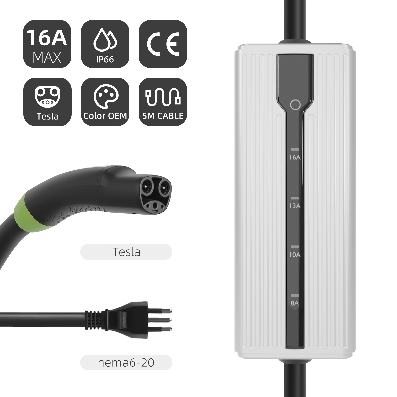 NACS Portable EV Charger 3.7kw - SoapBox