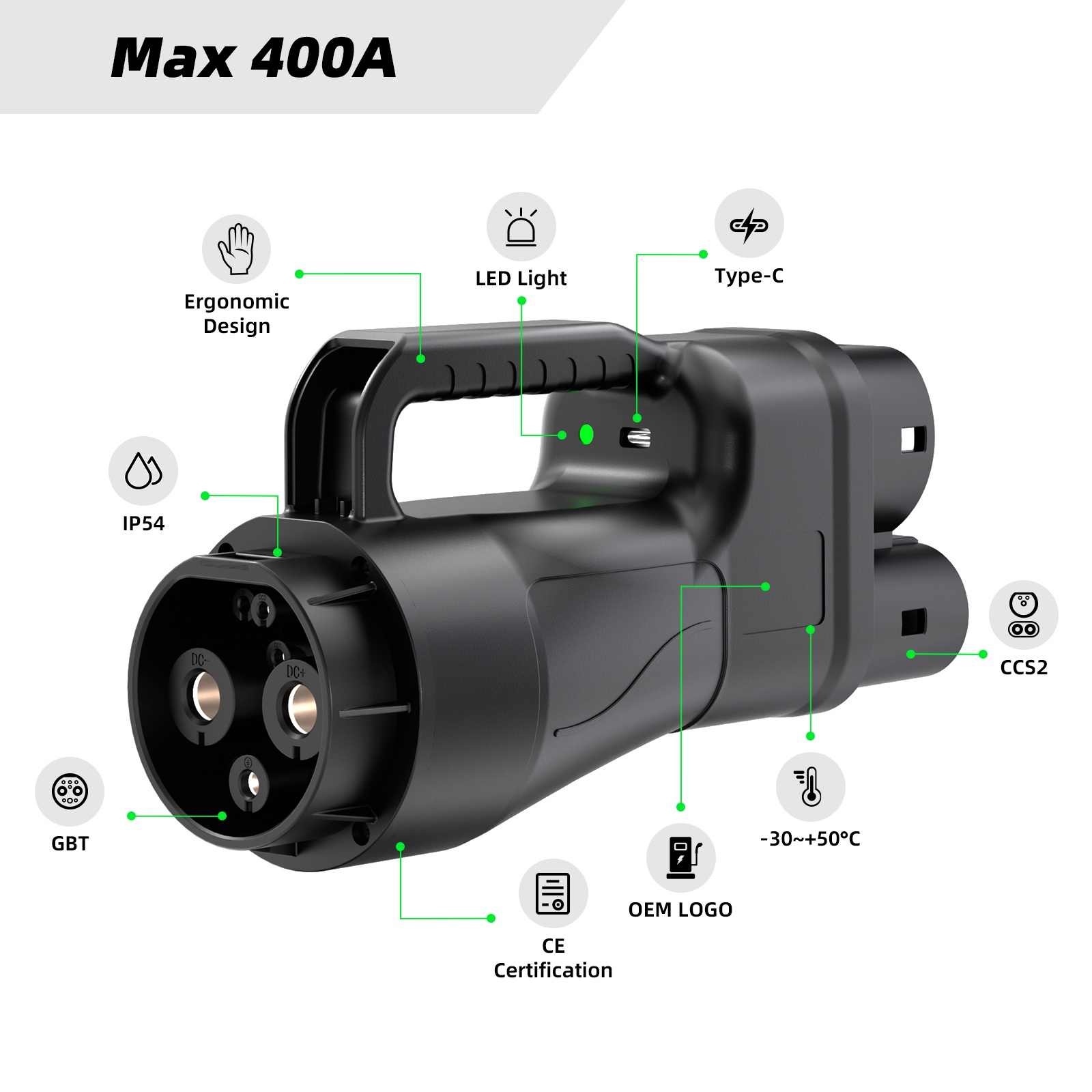 400A GB/T to CCS2 DC EV Adapter