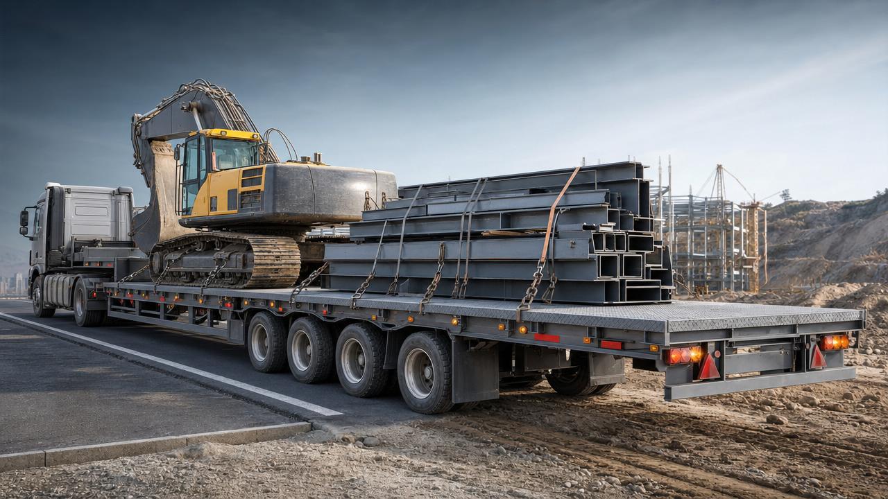 Meilleures configurations de semi-remorque surbaissée pour machines de construction Meilleures configurations de semi-remorque surbaissée pour machines de construction
