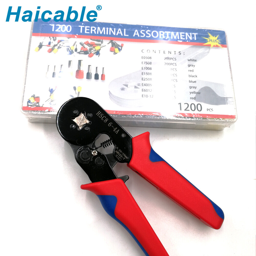 Juego de herramientas de crimpado de terminales HSC8 6-4A-1200E