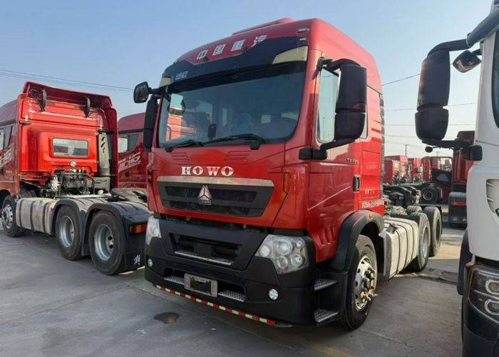 HOWO TX heavy-duty truck, 460 horsepower, 6x4 tractor (China V emission standard), dual drive, used tractor truck from China National Heavy Duty Truck Group.