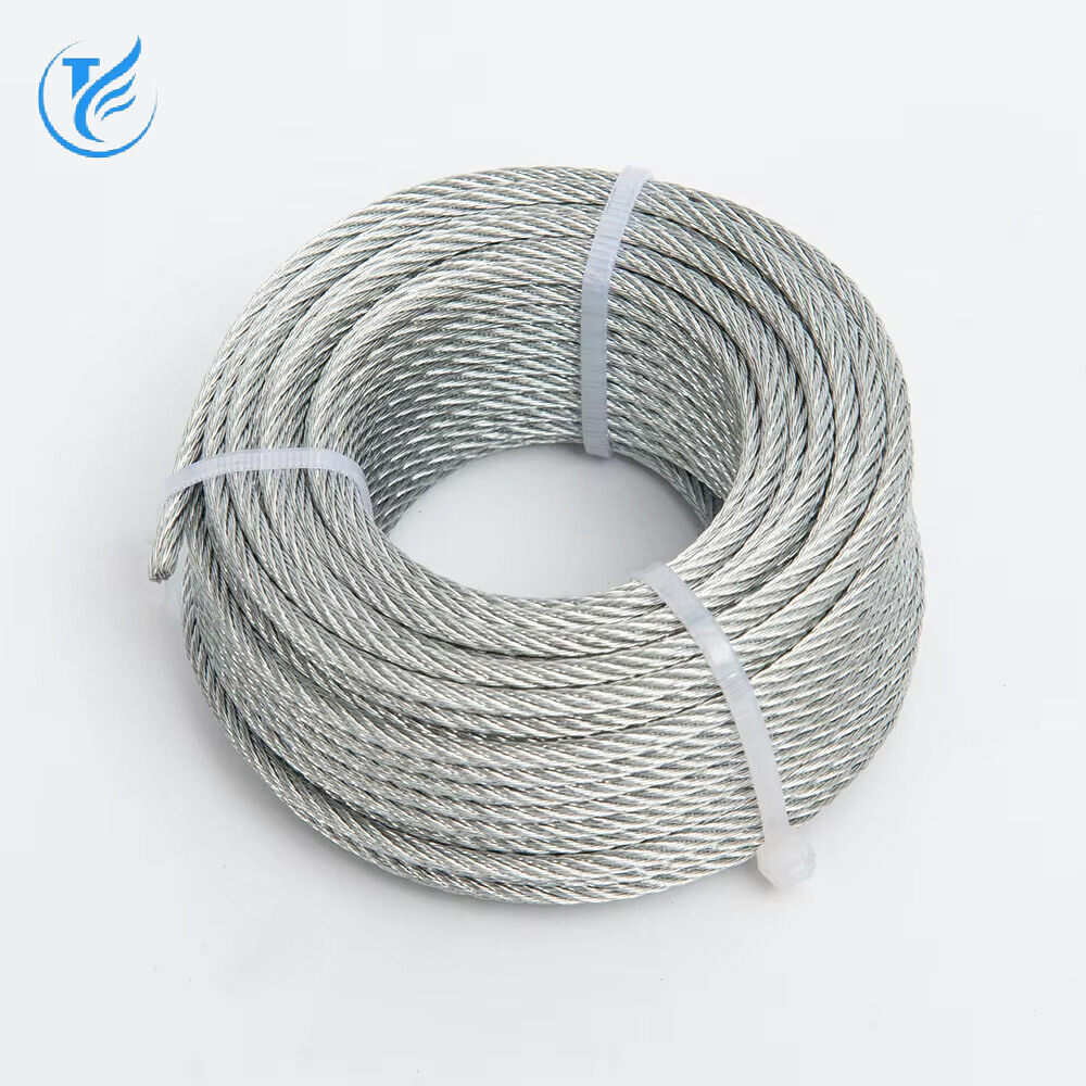 0.7mm 0.8mm 1.2mm 1.6mm 1.8mm 2mm diameter Galvanized Steel Wire Rope