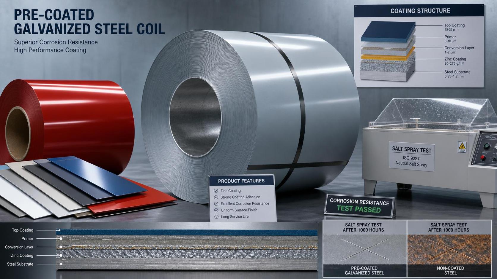 Pre-Painted Galvanized Steel Coil: Color Coating Lifespan and Corrosion Risks
