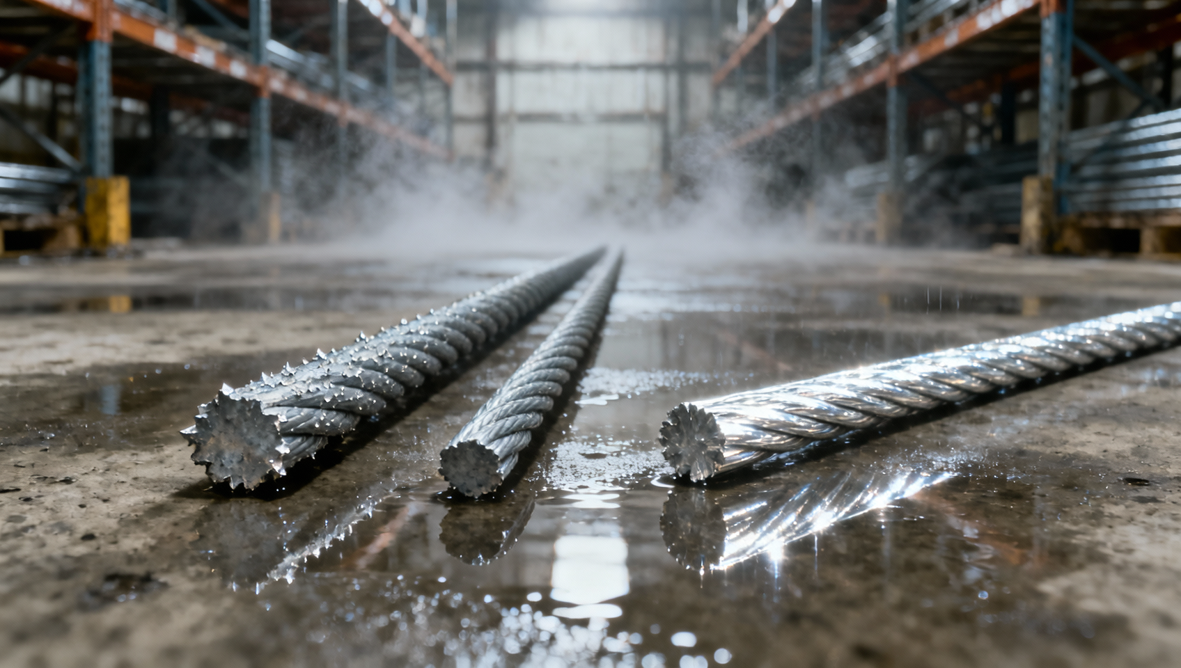 What corrosion resistance difference exists between hot-dipped and electrogalvanized wire in humid warehouses?