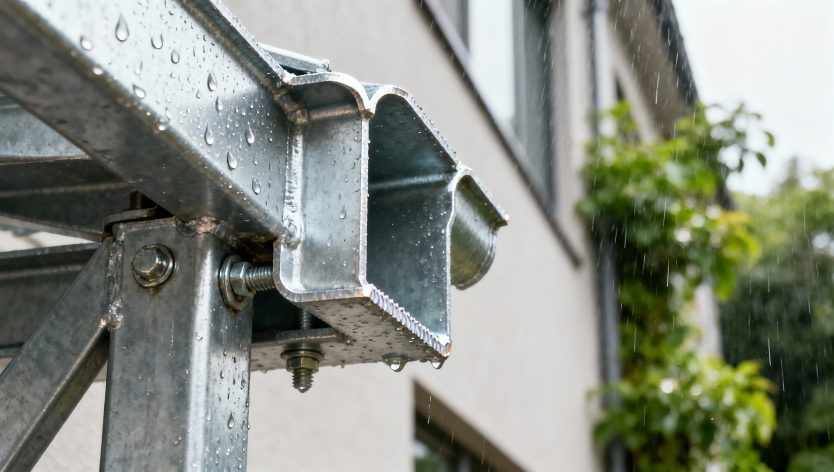 Can galvanized sheet steel angles withstand outdoor exposure?