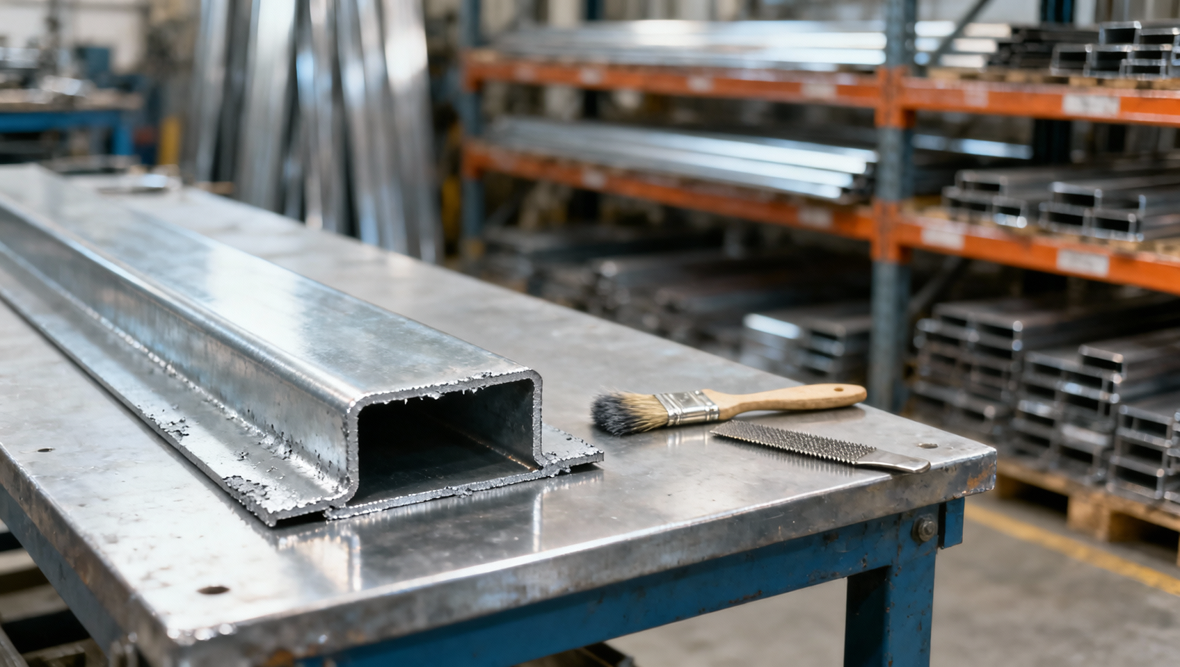 How to protect cut edges on galvanized sheet steel angles