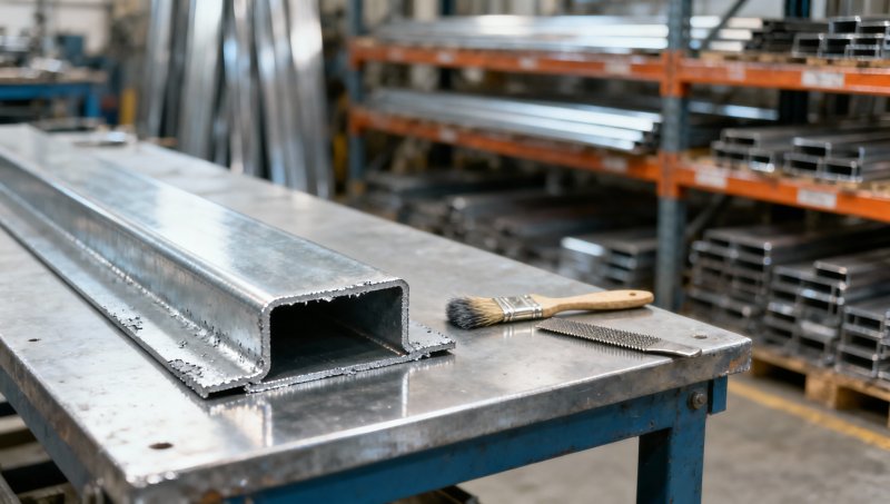 How to protect cut edges on galvanized sheet steel angles