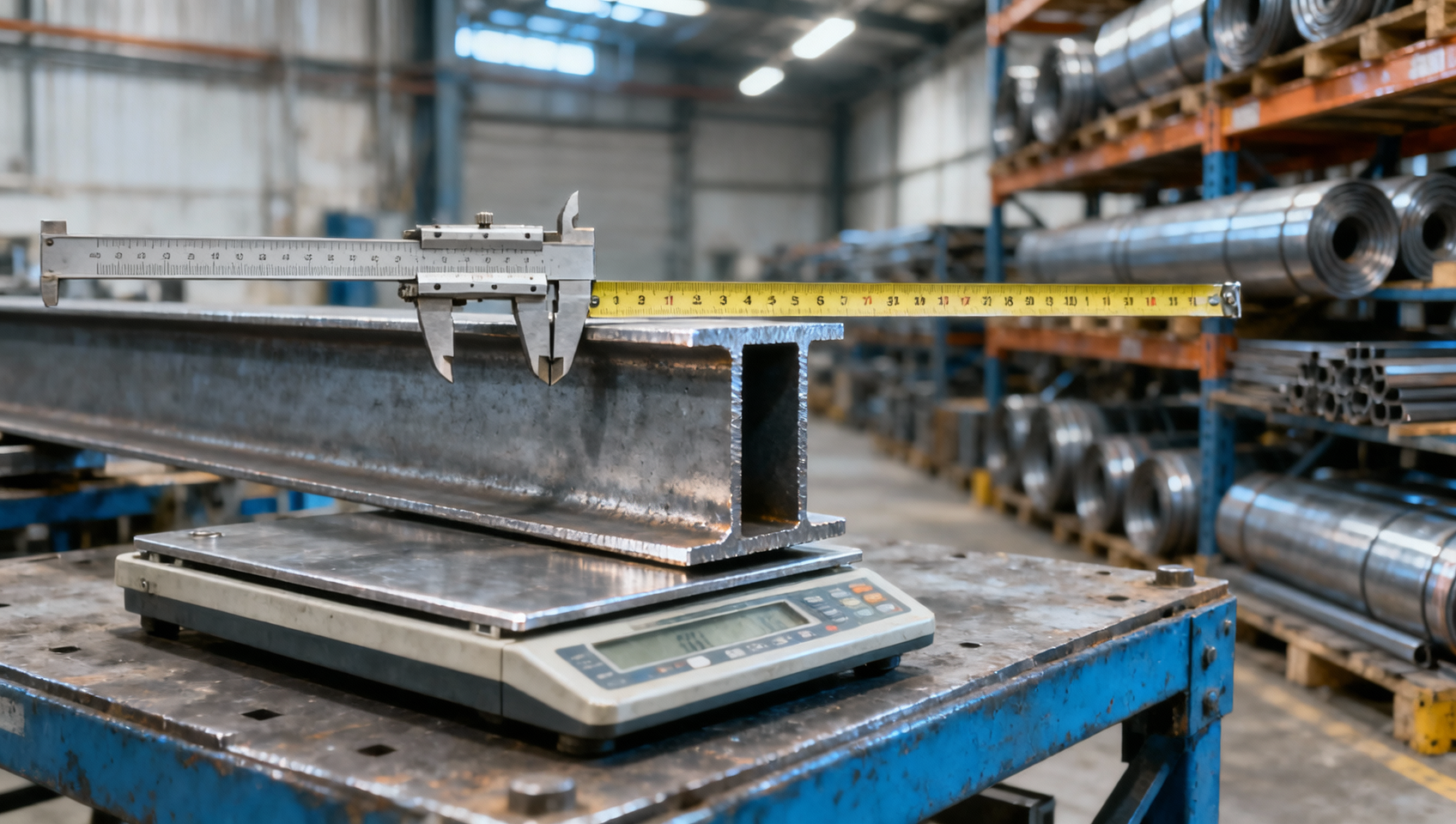 Why measured 200 mm I-beam weight per meter differs from tables