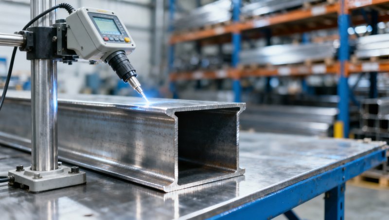 Verifying material identity in 201 stainless H-section manufacture