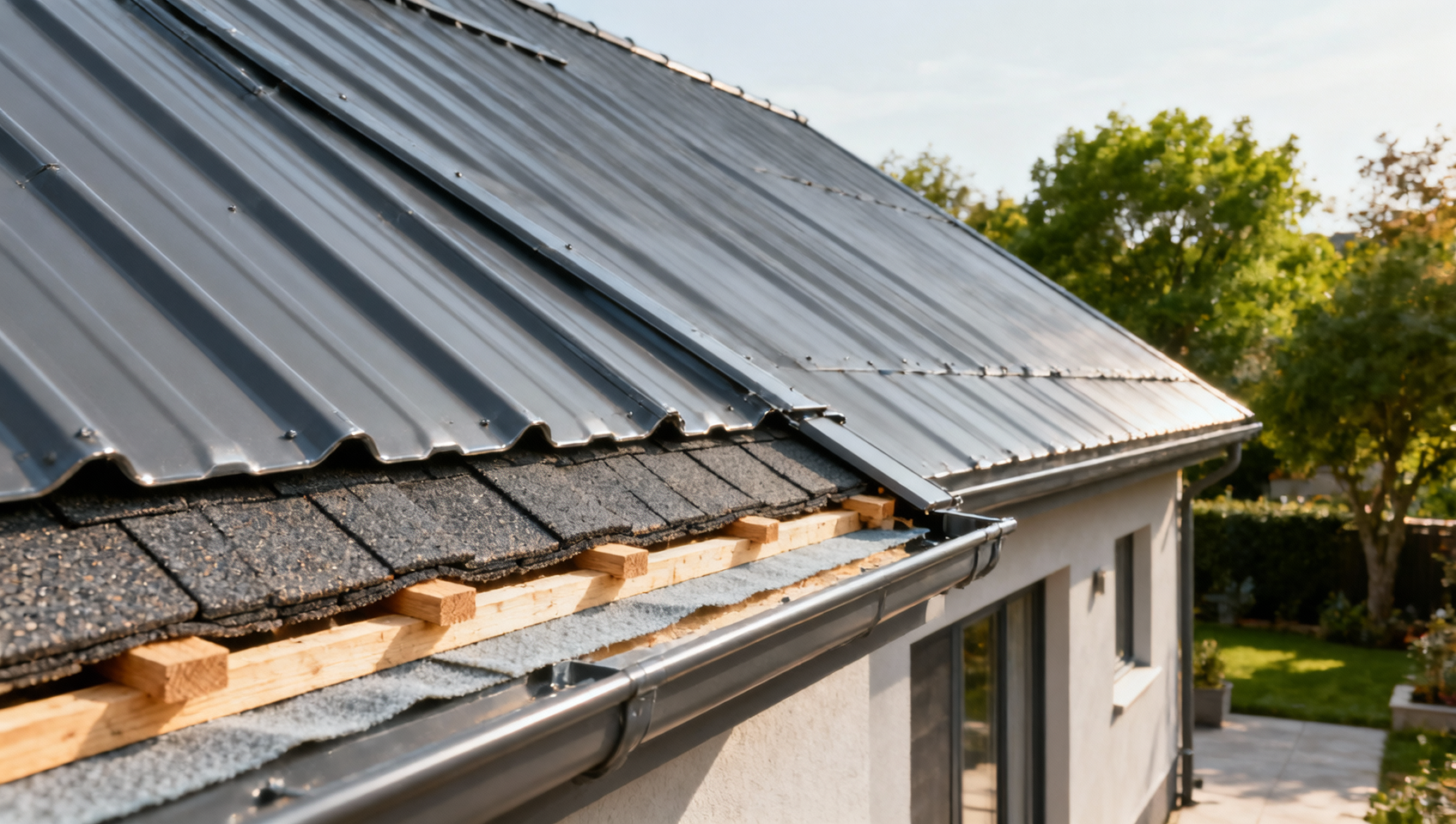 Does installing over shingles reduce the steel roofing cost?