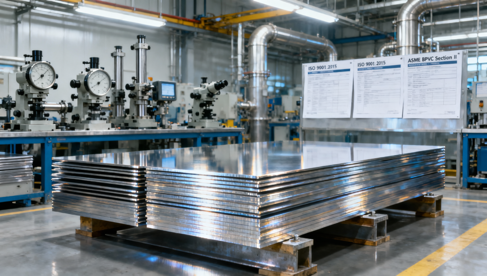 Is your corrosion-resistant plate supplier in the Middle East certified to ISO 9001:2015 and ASME BPVC Section II?