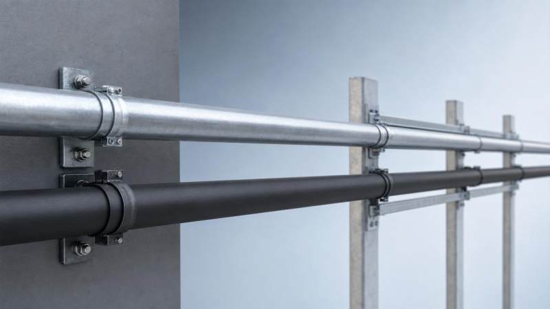 Galvanized steel pipe or black pipe for outdoor runs?