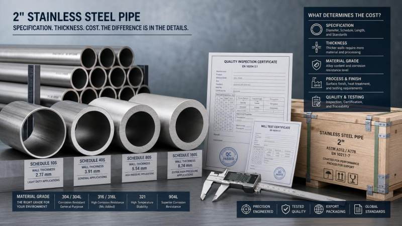 SS Pipe 2 Inch Price: Size, Thickness, and Cost Differences SS Pipe 2 Inch Price: Size, Thickness, and Cost Differences