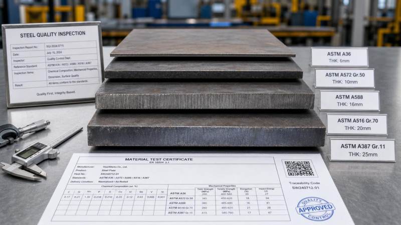 ASTM standard steel plate grades and common mistakes