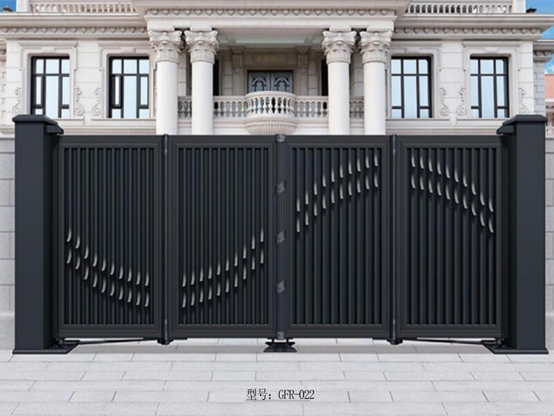 Aluminum Alloy Chinese Style Electric Courtyard Gate