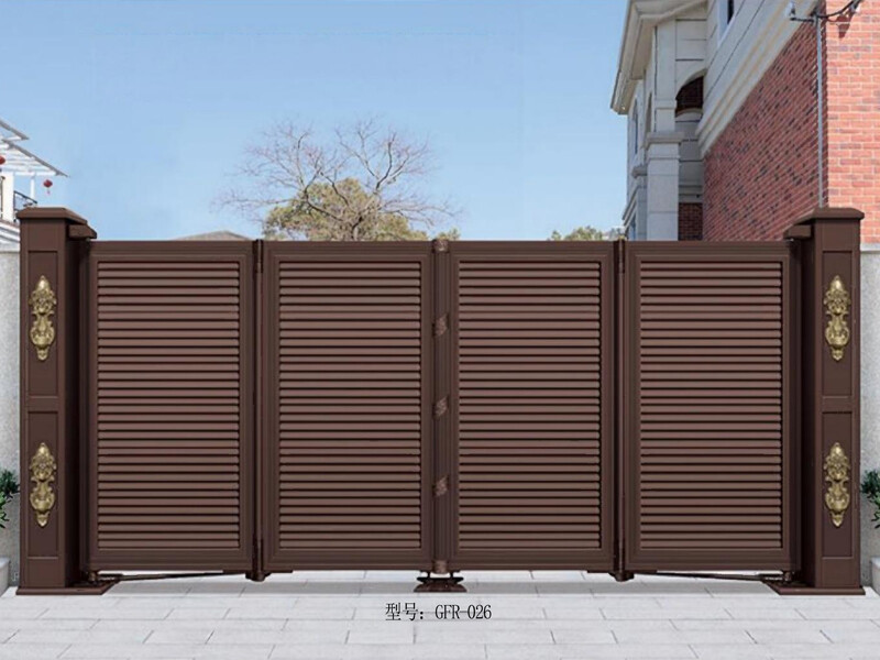 Aluminum Alloy Chinese Style Electric Courtyard Gate