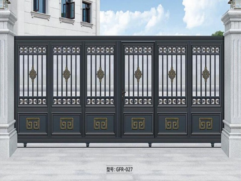 Thickened aluminum alloy courtyard gate, electric sliding gate